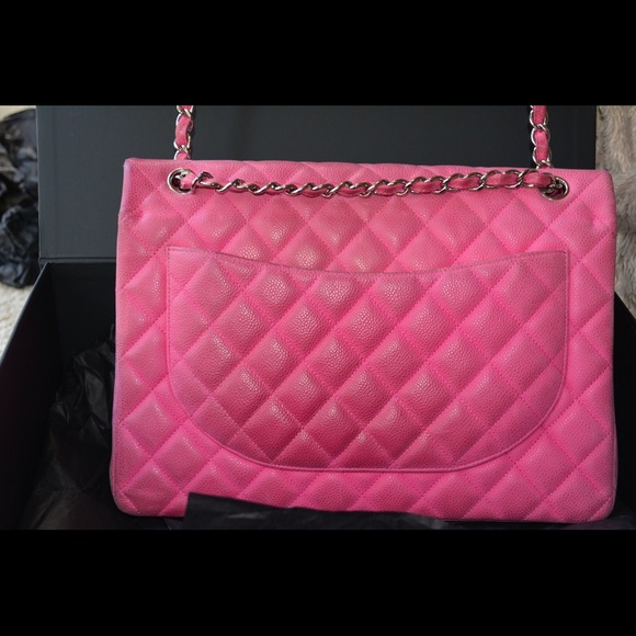 SOLD!! CHANEL Maxi double flap pink matte caviar - Picture 5 of 8